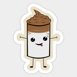 Cute Kawaii Dalgona Coffee Sticker